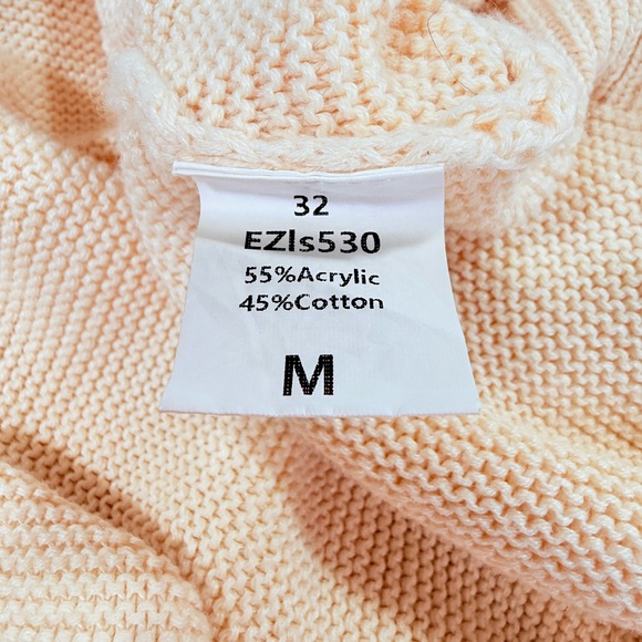 Women’s crop Lantern sleeve cream cardigan size M - Picture 5 of 7